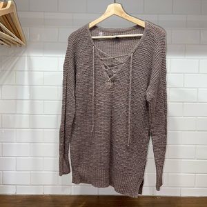 American Eagle Brown Knit Sweater